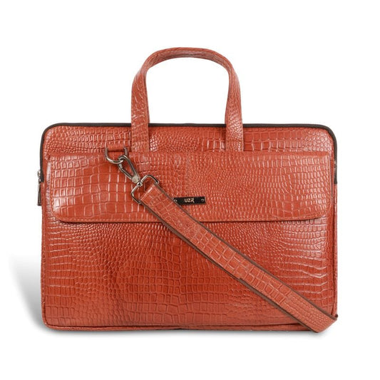 Executive Slim Laptop Bag – Unisex Croc Leather Office Bag  | Sleek & Professional Design by UZR