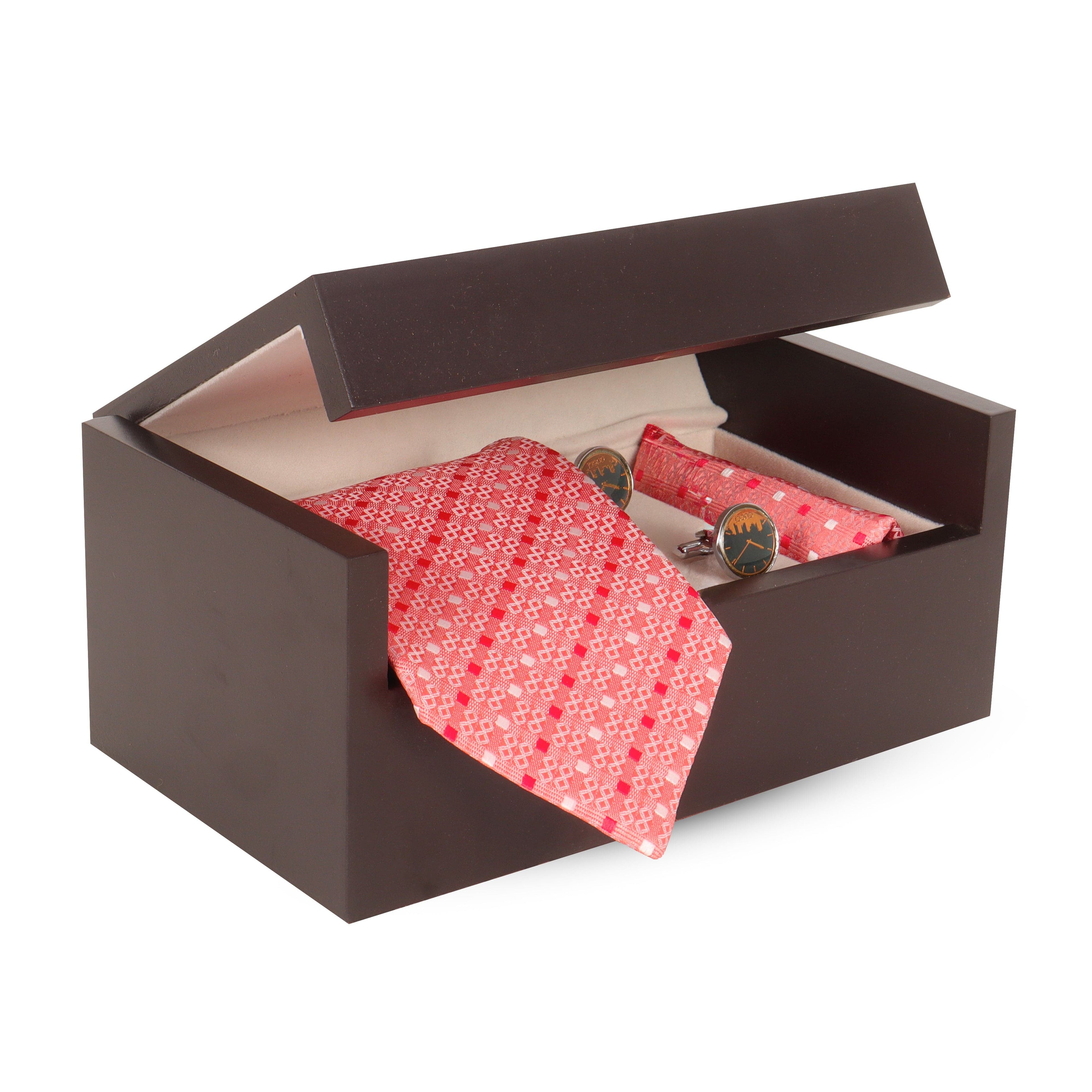 Premium Tie Gift Set with Cufflinks and Pocket Square – UZR