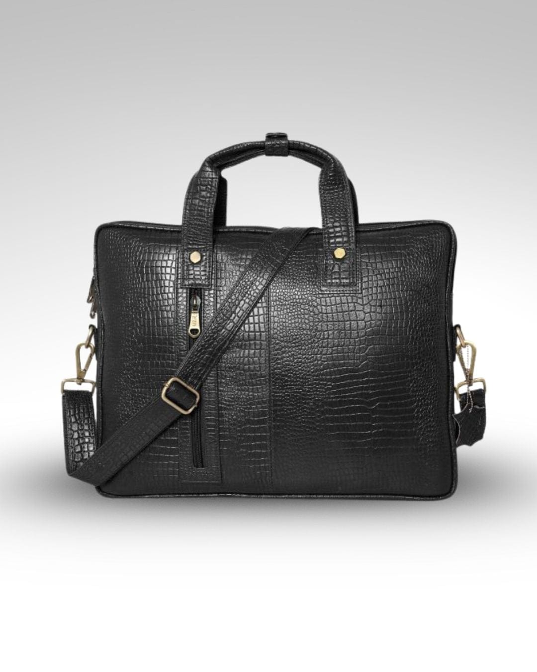 UZR Messenger Croco Large Bag (Black)