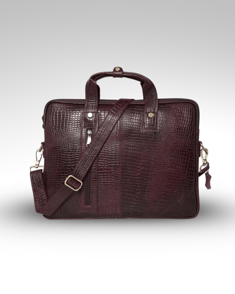 UZR Messenger Croco Large Bag (Burgundy)