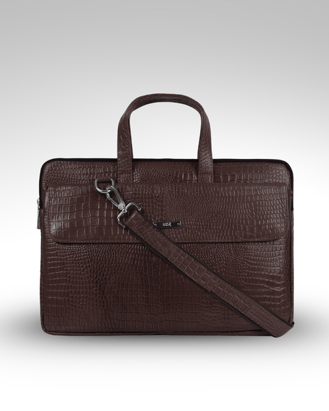 UZR Slim Mac Croco Bag (Brown)