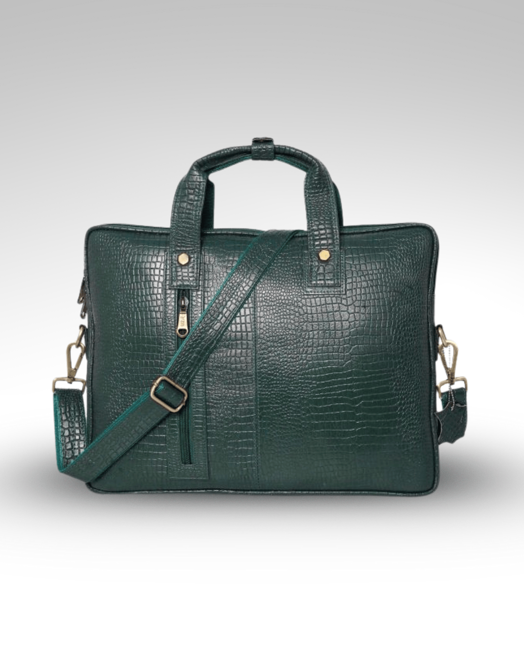 UZR Messenger Croco Large Bag (Hunter Green)
