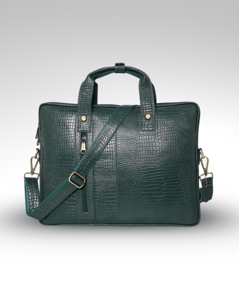 UZR Messenger Croco Large Bag (Hunter Green)