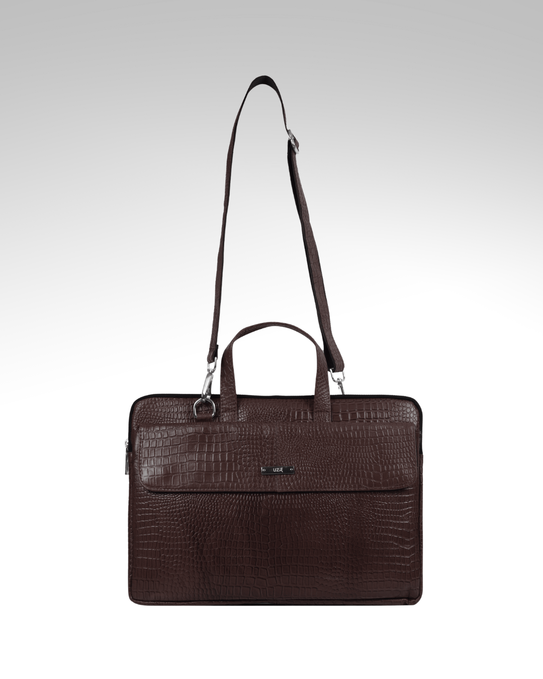 UZR Slim Mac Croco Bag (Brown)
