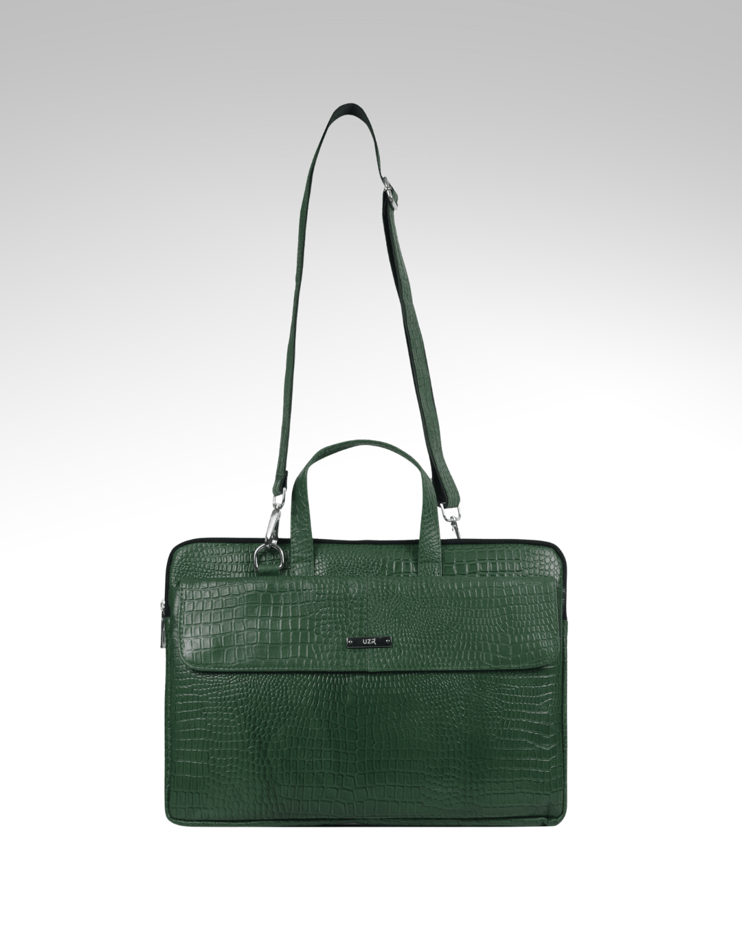 UZR Slim Mac Croco Bag (Green)