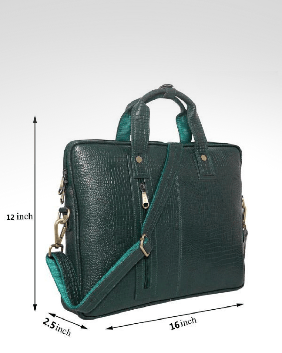 UZR Messenger Croco Large Bag (Hunter Green)