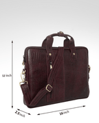 UZR Messenger Croco Large Bag (Burgundy)
