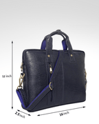 UZR Messenger Croco Large Bag (Royal Blue)