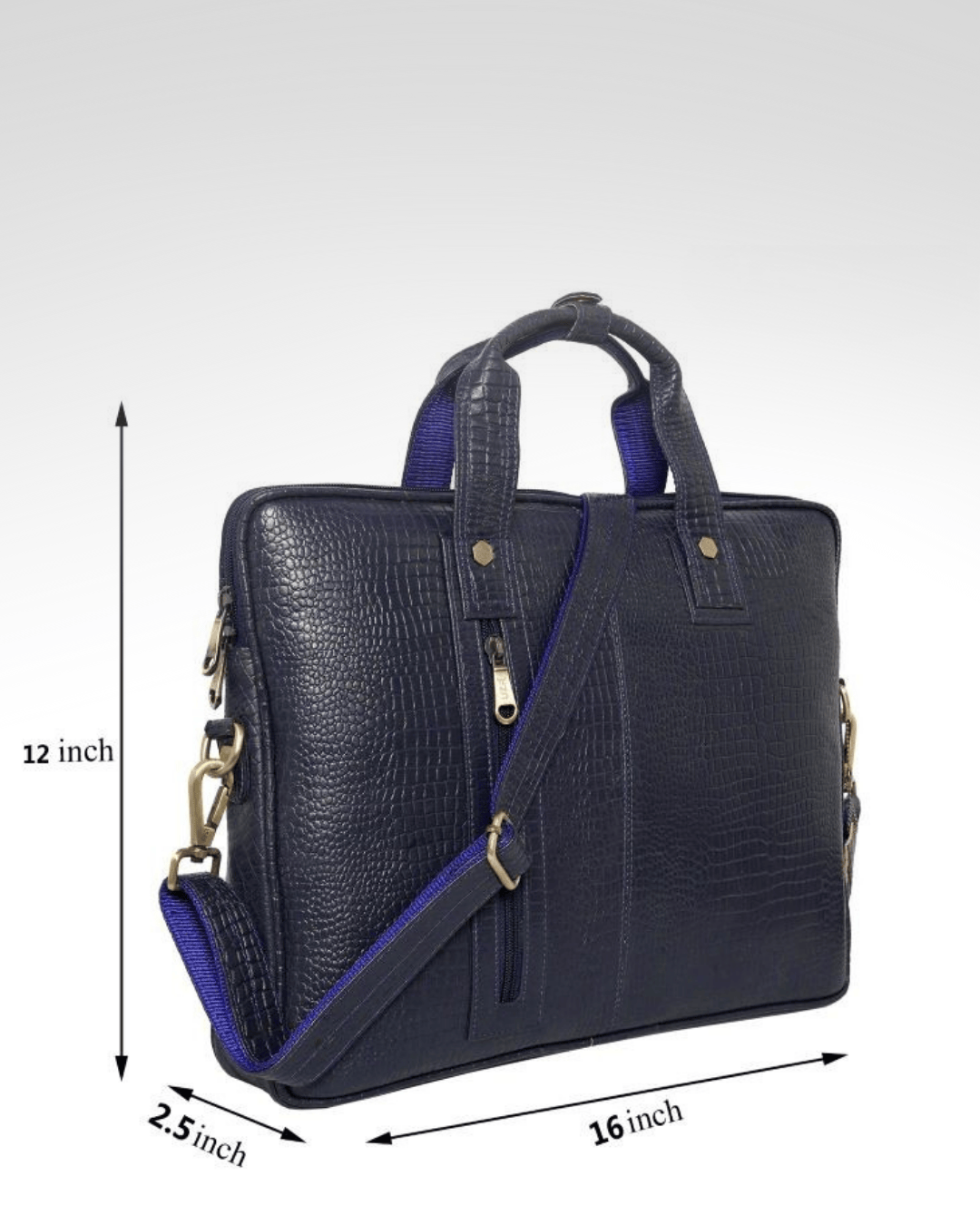 UZR Messenger Croco Large Bag (Royal Blue)