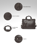 UZR Messenger Croco Large Bag (OxBlood)