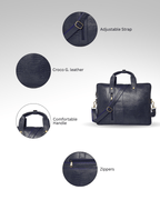 UZR Messenger Croco Large Bag (Royal Blue)