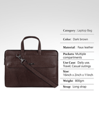 UZR Slim Mac Croco Bag (Brown)