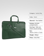 UZR Slim Mac Croco Bag (Green)