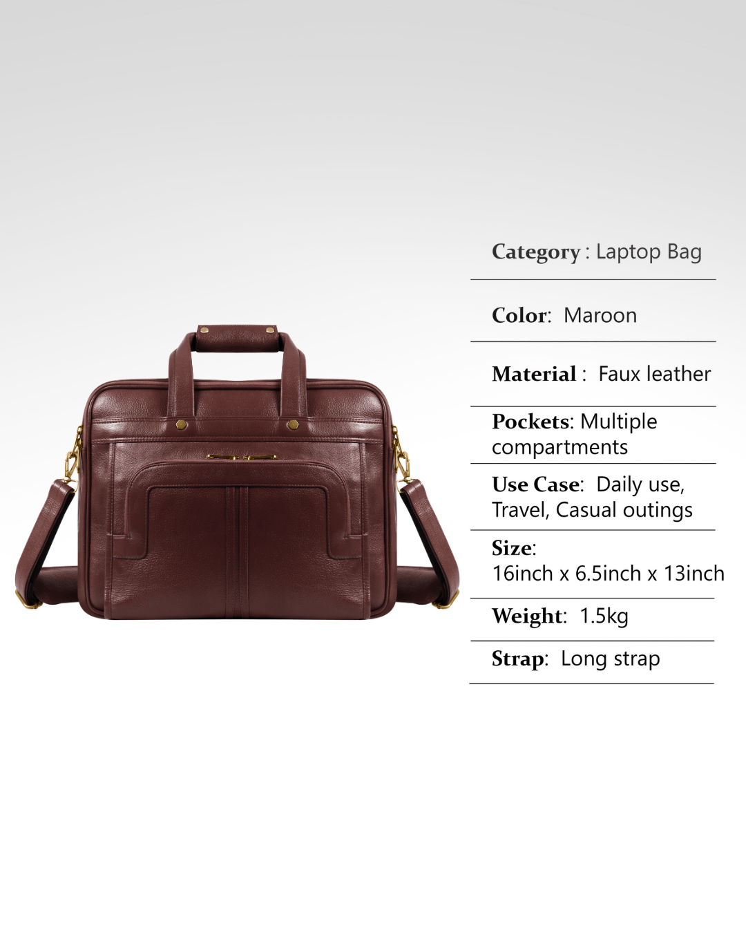 UZR Noir Luxe Classic Bag (Brown)
