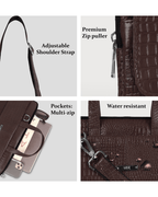 UZR Slim Mac Croco Bag (Brown)