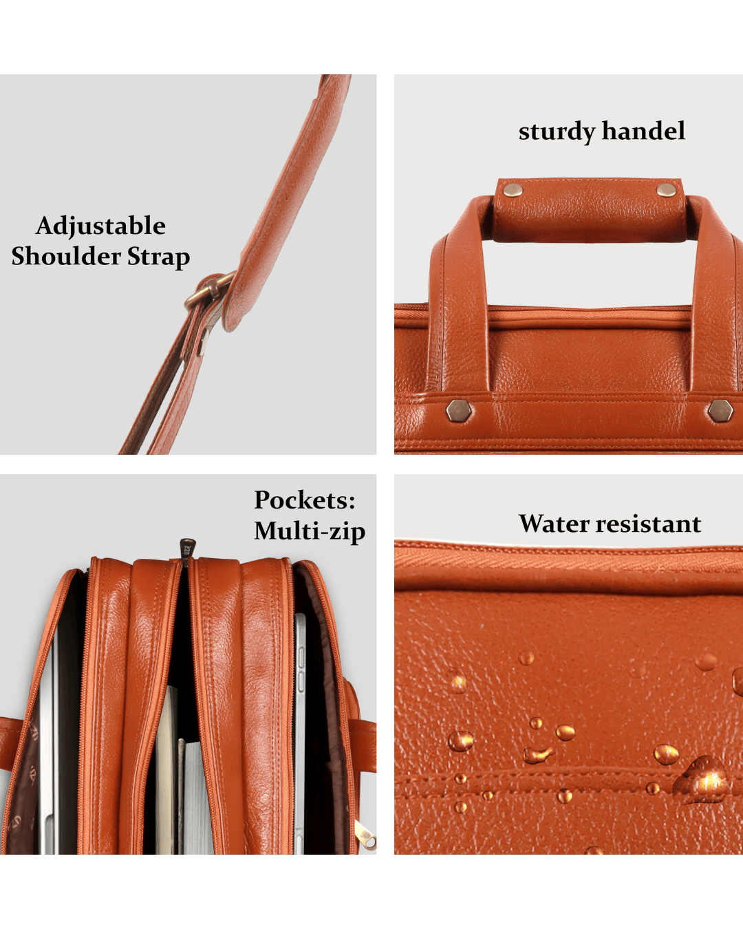 UZR Noir Luxe Classic Bag (Orange)