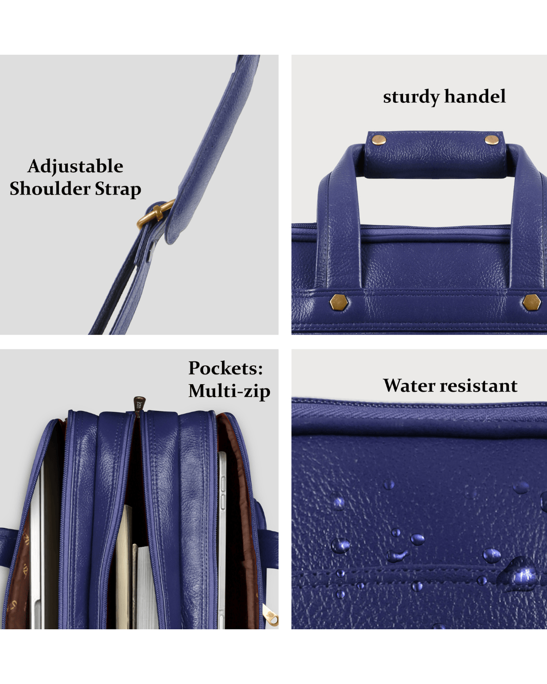 UZR Noir Luxe Classic Bag (Blue)