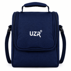 UZR India Stainless Steel Lunch Box Set (Office, School & Travel) | 3 Microwavable Containers (250ml, 400ml, 550ml), 750ml Steel Bottle, 100ml Chutney Box, Cutlery & Carry Bag – BLUE