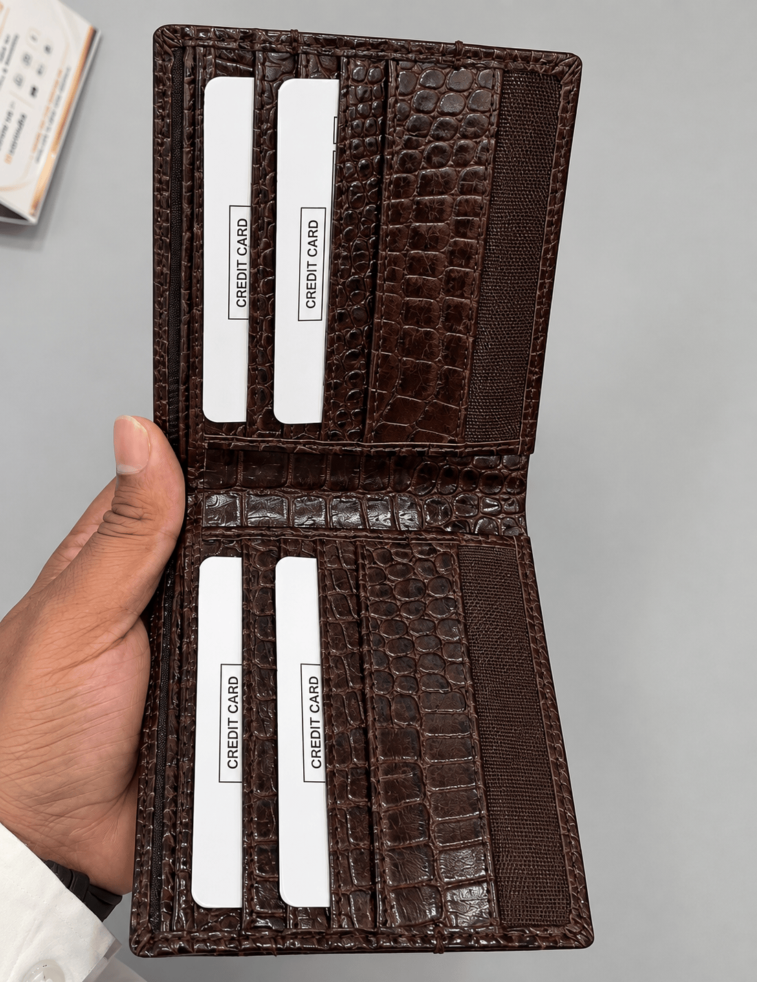 UZR Premium Croco Texture Leather Wallet for Men – Stylish Bifold Wallet
