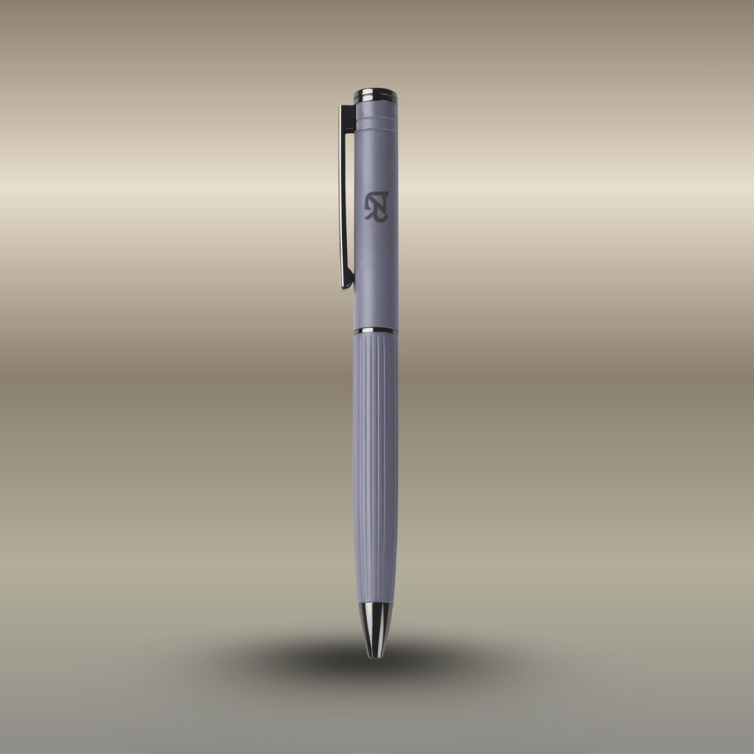 Compact 4 pc Gray corporate gift set A5 size Notebook, Metal pen, Metal PU Keychain, Metal Card holder