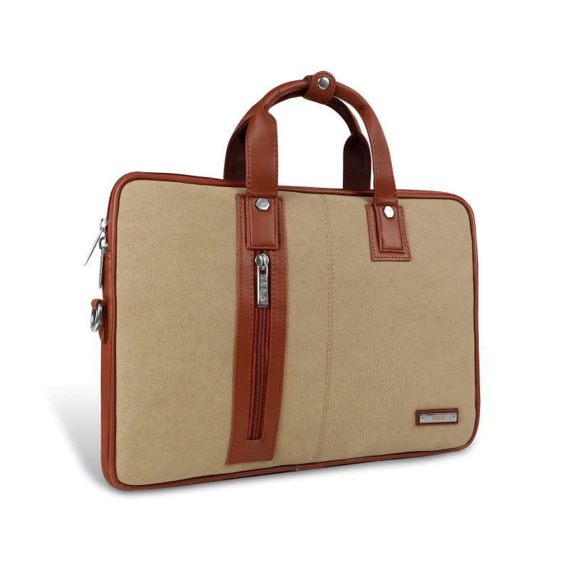 Canvas Laptop Bag by UZR – Executive Canvas & Faux Leather Laptop Bag for Men
