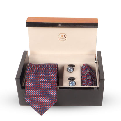 Premium Tie Gift Set with Cufflinks and Pocket Square – UZR