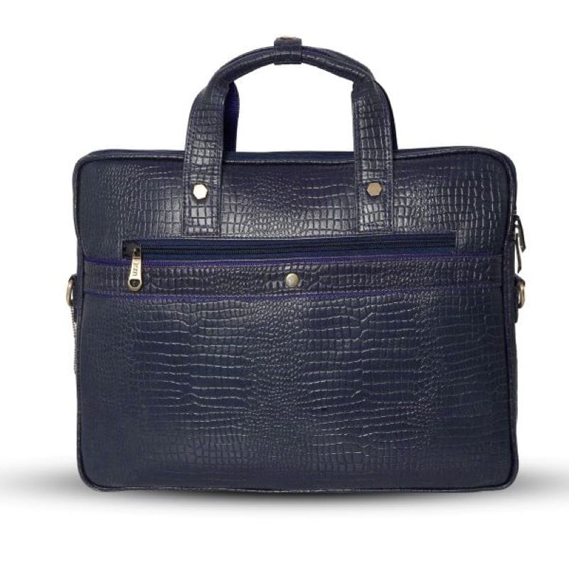 Croc-Textured Leather Messenger Bag – Luxury Formal Sling for Men by UZR