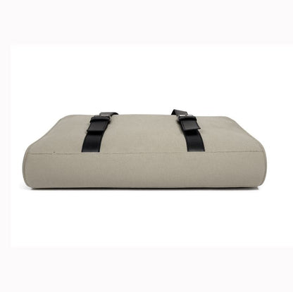 Beige cushion with black straps 