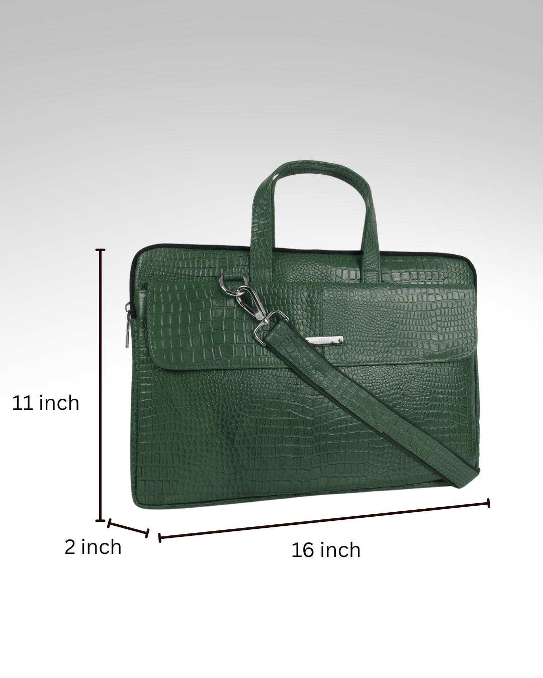 UZR Slim Mac Croco Bag (Green)
