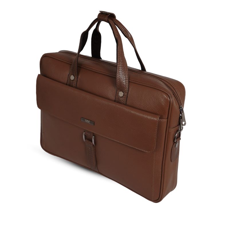 Brown leather laptop bags