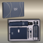 Luxury Personalized Gift Box Set Corporate Giveaways, Promotional Umbrella Vacuum Flask A5 Notebook Pen