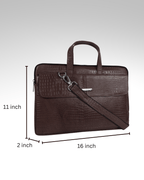 UZR Slim Mac Croco Bag (Brown)