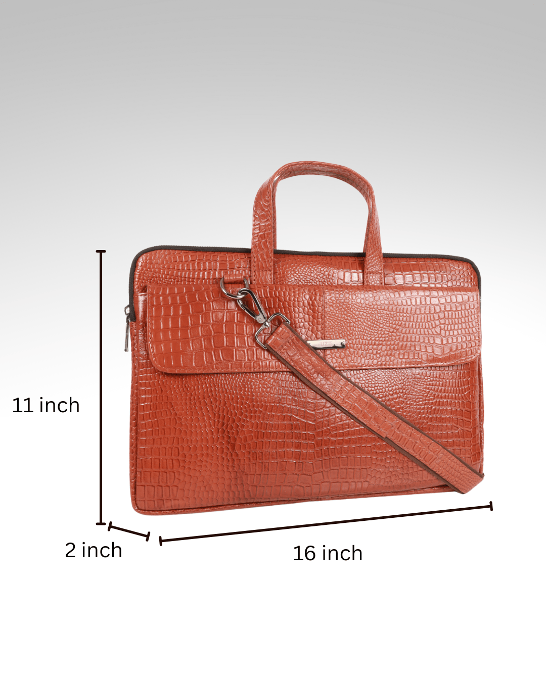 UZR Slim Mac Croco Bag (Orange)