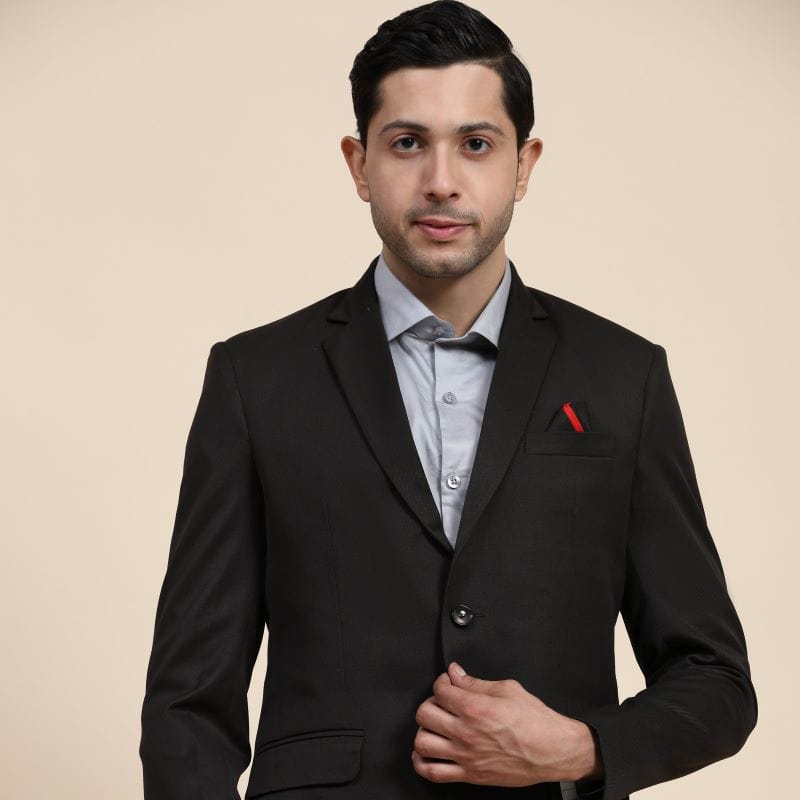 Navy Blue Classic Men's Blazer – Formal Slim Fit Coat for Business from UZR