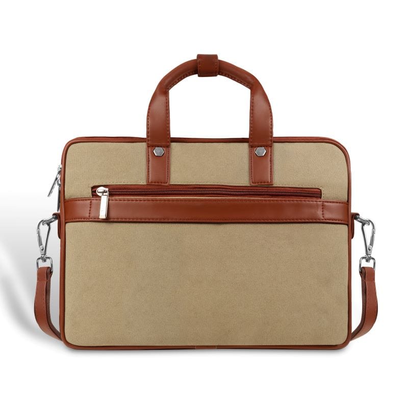 Canvas Laptop Bag by UZR – Executive Canvas & Faux Leather Laptop Bag for Men