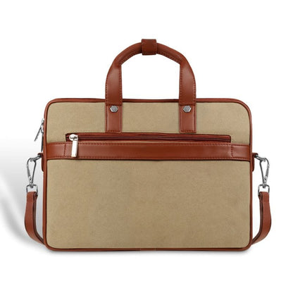 Canvas Laptop Bag by UZR – Executive Canvas & Faux Leather Laptop Bag for Men