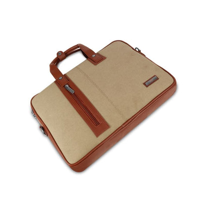 Canvas Laptop Bag by UZR – Executive Canvas & Faux Leather Laptop Bag for Men