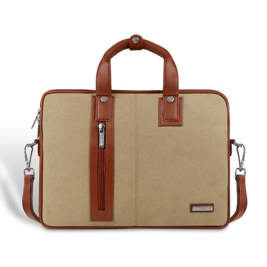 Canvas Laptop Bag by UZR – Executive Canvas & Faux Leather Laptop Bag for Men