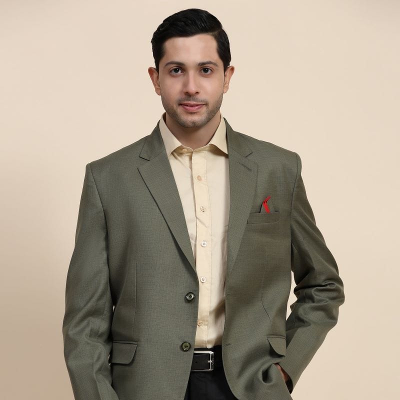 Navy Blue Classic Men's Blazer – Formal Slim Fit Coat for Business from UZR